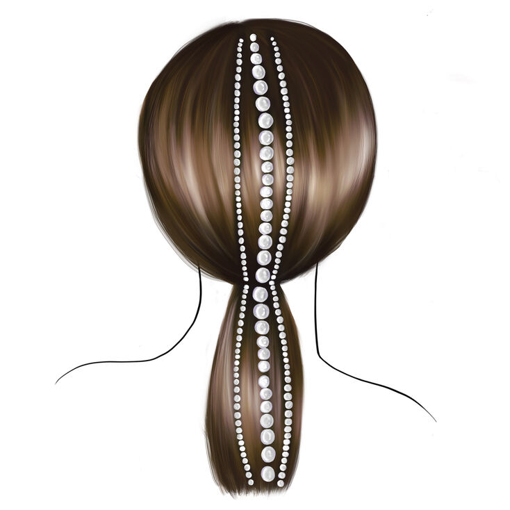 Pearl Ponytail Hair Tools Kit,