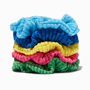 Rainbow Waffle Hair Scrunchies - 5 Pack,