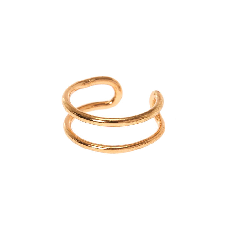 Double Up Gold Faux Lip Ring,