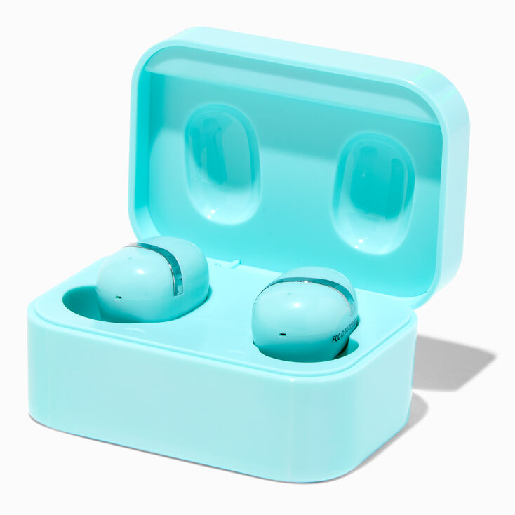 Mint Green Wireless Earbuds in Case,