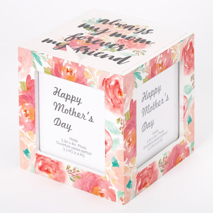 Always My Mom Forever My Friend Floral Photo Cube - Pink,