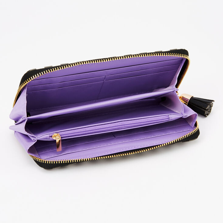 Black Gingham Honeybee Wristlet,