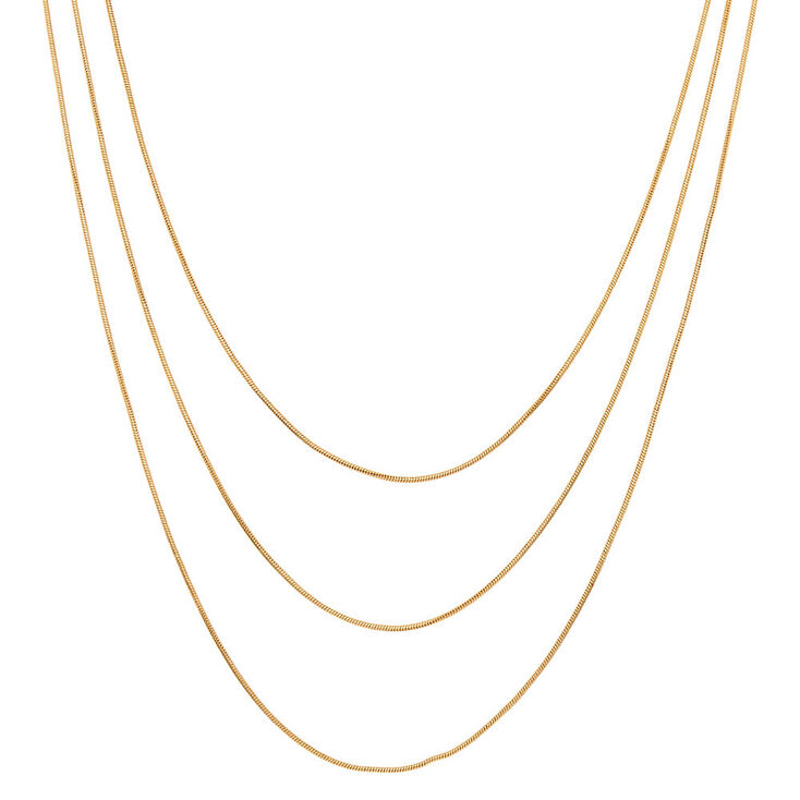 Gold Cord Multi Strand Necklace,