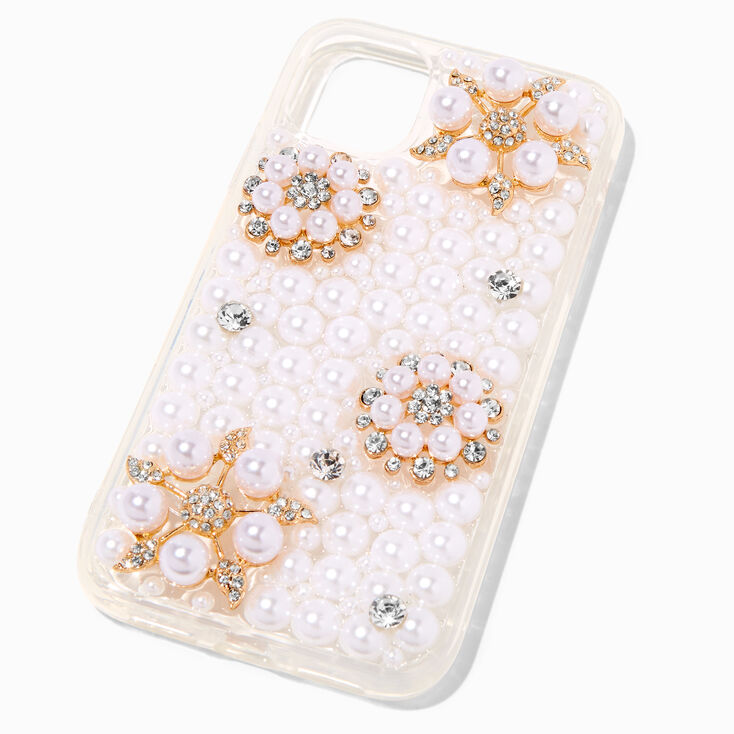 Crystal &amp; Pearl Flowers Bling Phone Case - Fits iPhone&reg; 11,