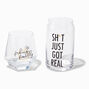 Wedding Couple Drinking Glass Set - 2 Pack,