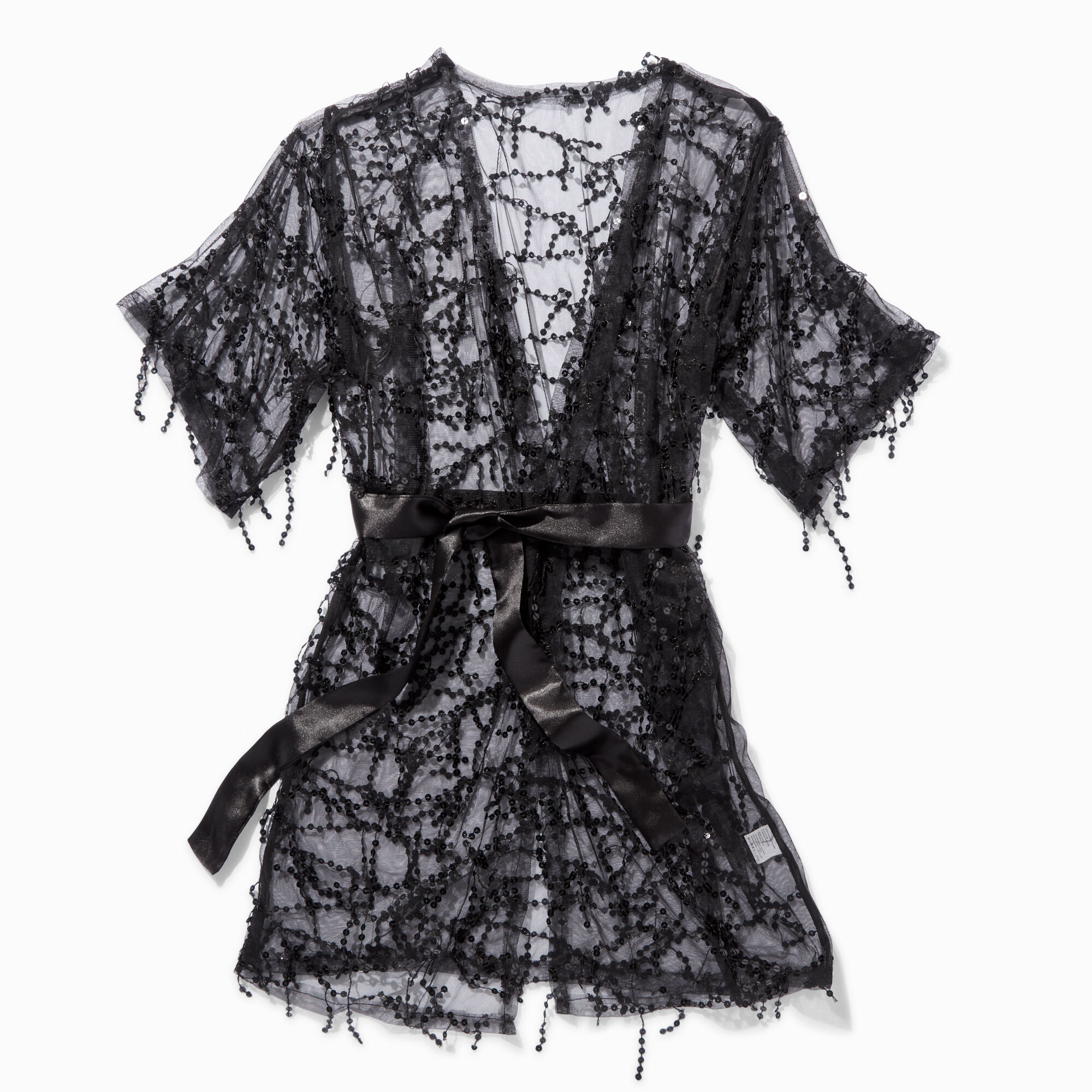 Black sequin robe shop
