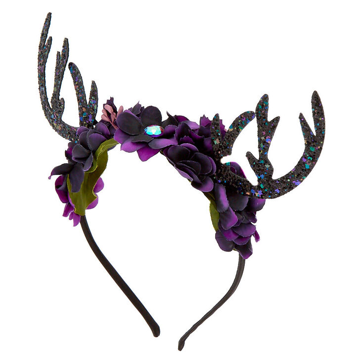 Space Deer Antlers Headband - Purple,
