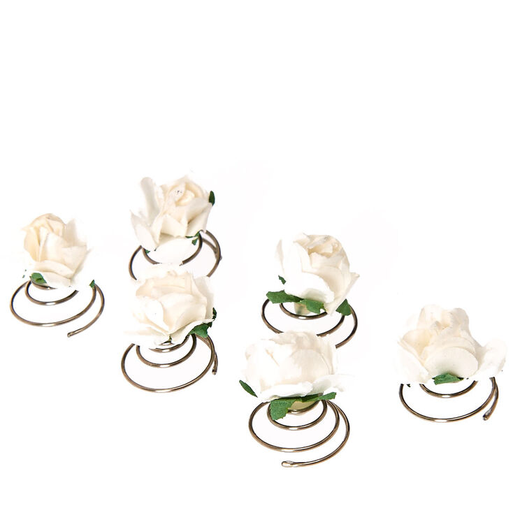 White Paper Rose Hair Spinners,