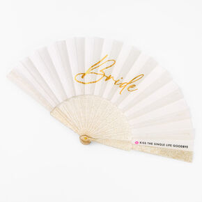 Glittery Bride Folding Fan,