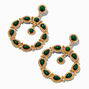Green Fancy Teardrop Gold 1.5&quot; Drop Earrings,