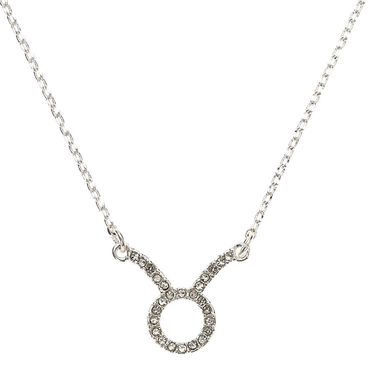 Silver Zodiac Pendant Necklace - Taurus,
