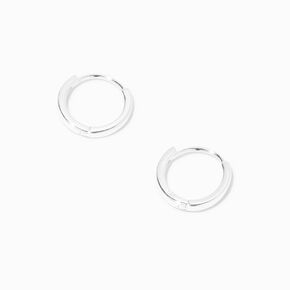 ICING Select Sterling Silver 10MM Clicker Hoop Earrings,
