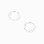ICING Select Sterling Silver 10MM Clicker Hoop Earrings,