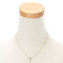 Silver Stone Initial Pendant Necklace - J,
