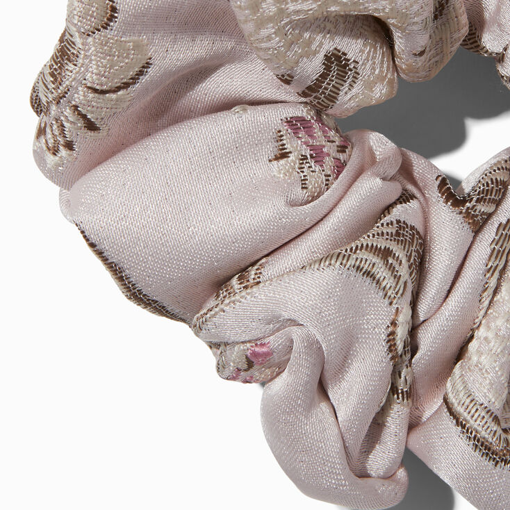 Blush Pink Brocade Giant Hair Scrunchie,
