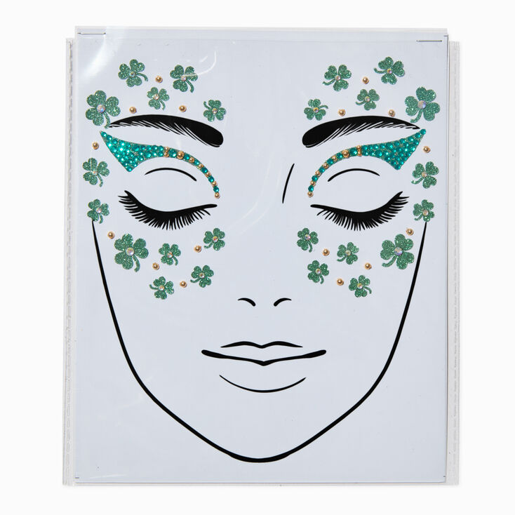 Shamrocks &amp; Gemstones Face Stickers,