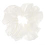 Giant Satin Hair Scrunchie - White,