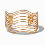 Gold-tone Wave Cuff Bracelet,