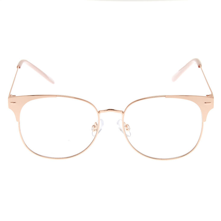 Rose Gold Retro Clear Lens Frames,