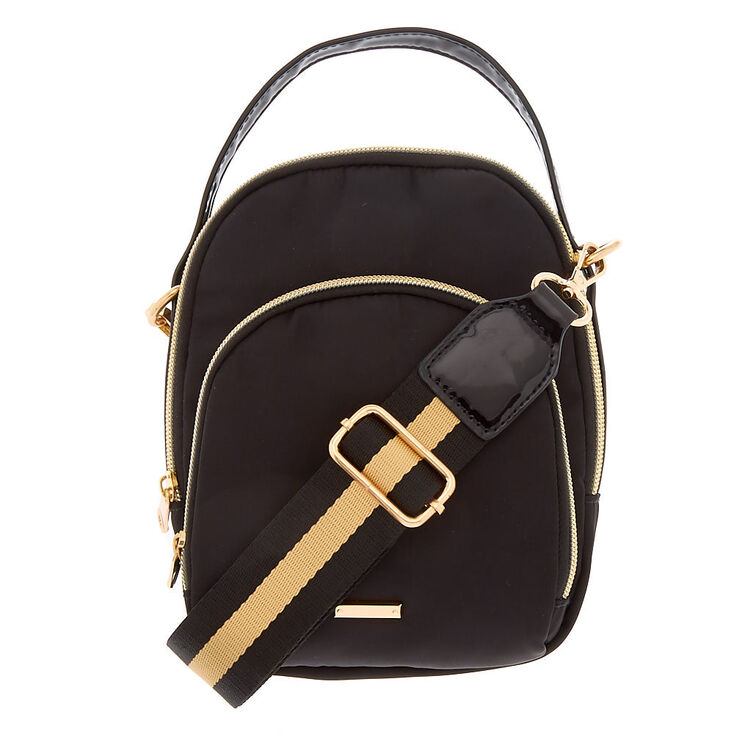 Messenger Crossbody Bag - Black,