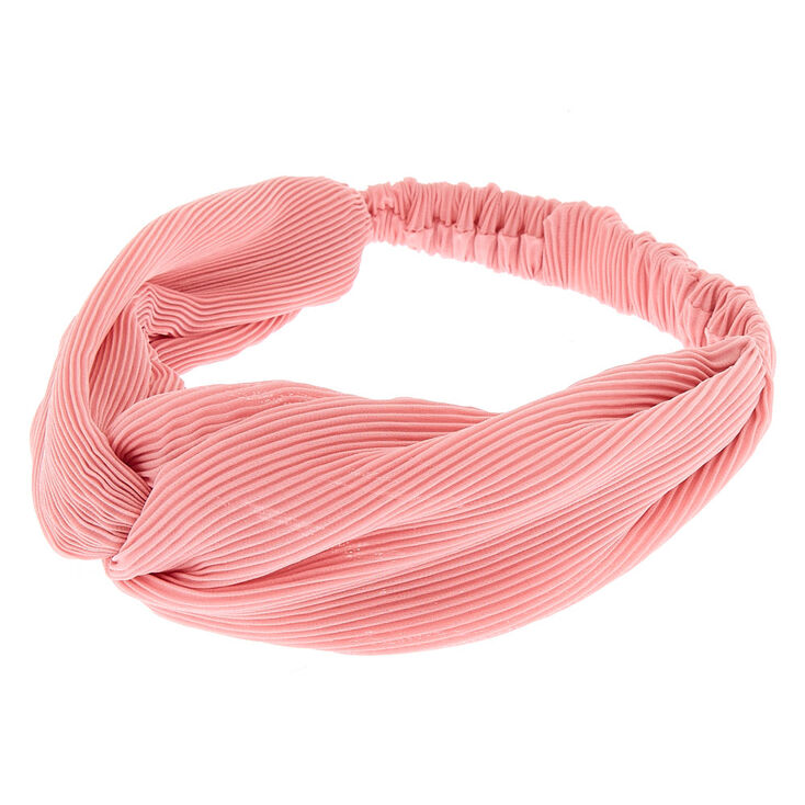 Ribbed Knot Headwrap - Blush Pink,