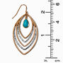 Gold-tone Ibiza Layered 2&quot; Drop Earrings,