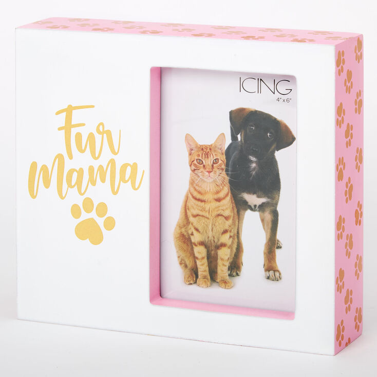 Fur Mama Paw Print Photo Frame - White,