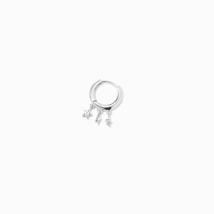 Silver 18G Celestial Cartilage Clicker Earring,
