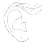 14kt Yellow Gold 3mm AB Crystal Studs Ear Piercing Kit with Ear Care Solution,