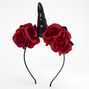 Unicorn Flowers Headband - Burgundy,