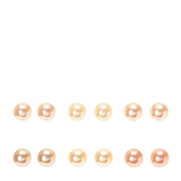 10MM Pastel Pearl Stud Earrings,