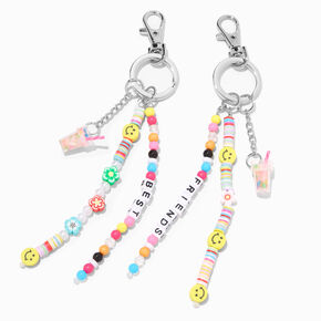 Best Friends Beaded Milkshake Charm Keychains - 2 Pack,