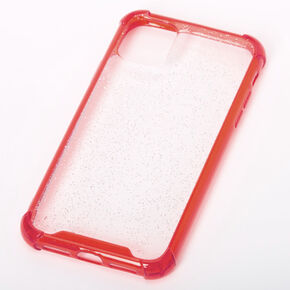 Clear Red Glitter Protective Phone Case - Fits iPhone&reg; 11,