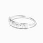 Sterling Silver 22G Groovy Pyramid Spike Hoop Nose Ring,