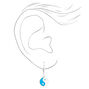 Blue Yin Yang Huggie Huggie Hoop Ear Cuffs Set,