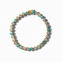 Icing Select 18k Gold Plated Turquoise Cubic Zirconia Heart Tennis Bracelet,