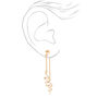 Gold 2&quot; Embellished Snake Front and Back Drop Earrings,