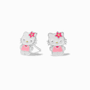 Sterling Silver Hello Kitty&reg; and Friends Enamel Stud Earrings,