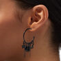 Spooky Charms Chain Fringe Hoop Earrings,