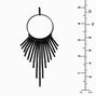 Black Rhinestone 4&quot; Dreamcatcher Fringe Drop Earrings,