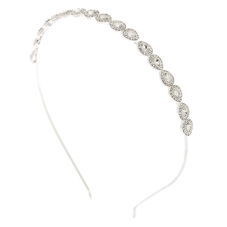 Silver Rhinestone Halo Headband,