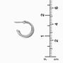 Siilver Tire Print 20MM Hoop Earrings,