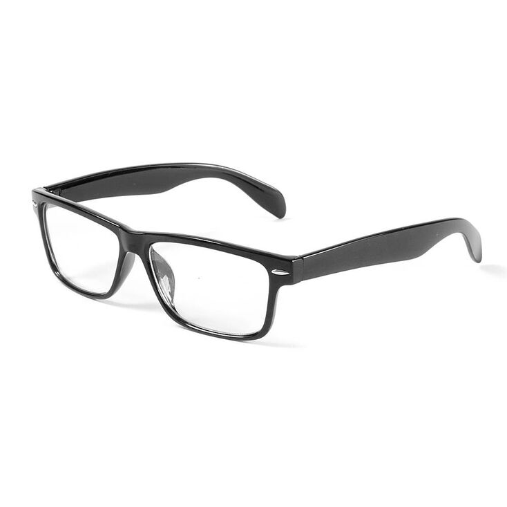 Rectangle Clear Lens Frames - Black,