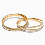 Gold-tone 5-in-1 Glitter Bangle Bracelet,
