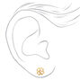 Gold Daisy Flower Stud Earrings,