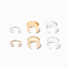 Mixed Metal Basic Ear Cuffs - 6 Pack,