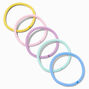 Pastel Lurex Hair Ties - 12 Pack,