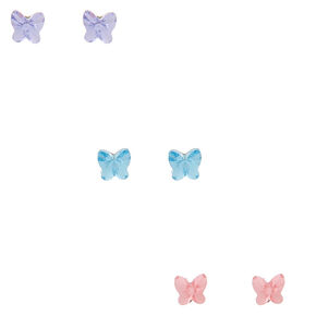 Women S Earrings Studs Hoops Drops Icing Us Sterling Silver Swarovski Crystal Erfly Stud Earrings 3 Pack