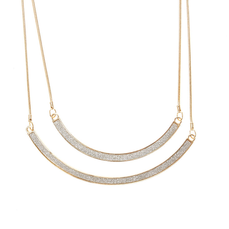Gold & Silver Double Row Necklace,