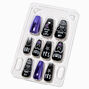Purple Ouija Coffin Press On Faux Nail Set - 24 Pack,